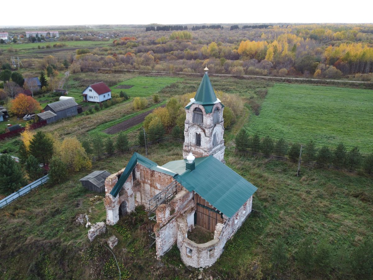 Церковь Сергия Радонежского, Смольниковская (Курья) (Холмогорский район, Архангельская область). фасады