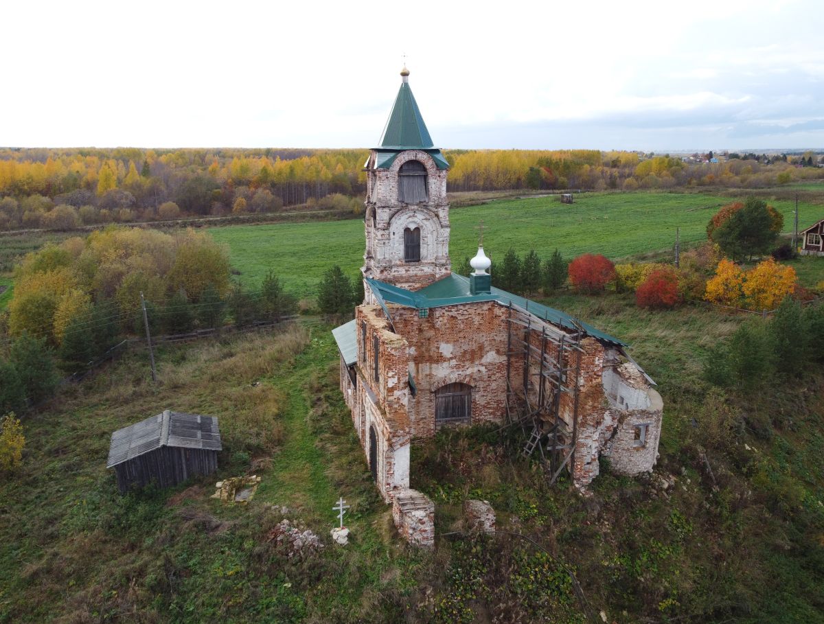 Церковь Сергия Радонежского, Смольниковская (Курья) (Холмогорский район, Архангельская область). фасады