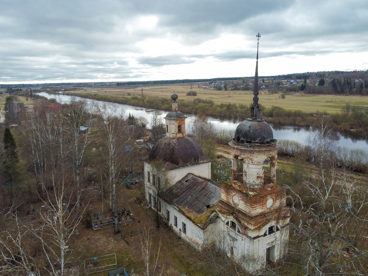 Церковь Вознесения Господня, Возгрецовская (Ростовское) (Вельский район, Архангельская область). фасады