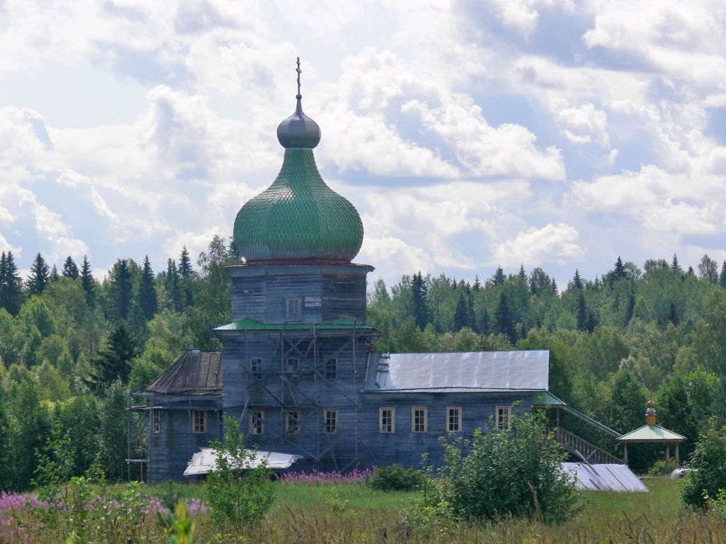 Гридинская (Григорово). Церковь Николая Чудотворца. фасады, вид с севера