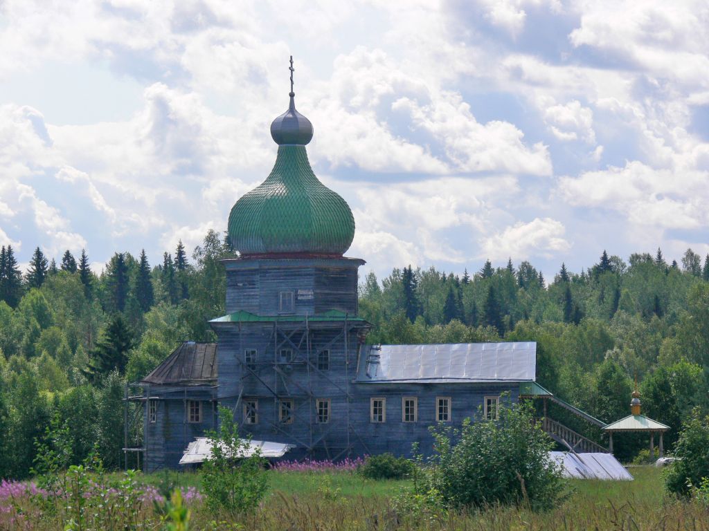 Церковь Николая Чудотворца, Гридинская (Григорово) (Вельский район, Архангельская область). фасады, вид с севера