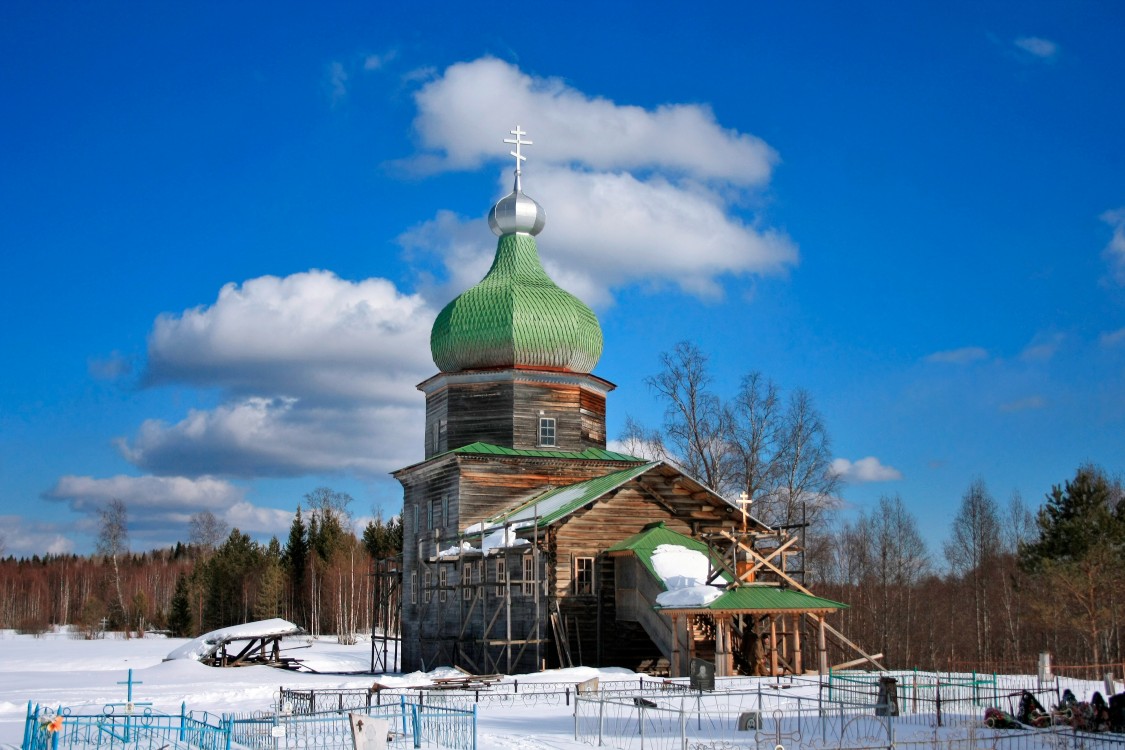 Церковь Николая Чудотворца, Гридинская (Григорово) (Вельский район, Архангельская область). фасады
