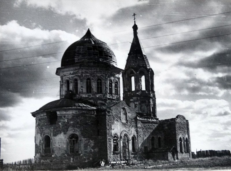 Церковь Владимирской иконы Божией Матери, Беликуль (Красноармейский район, Челябинская область). архивная фотография, Фото советского периода из частного архива