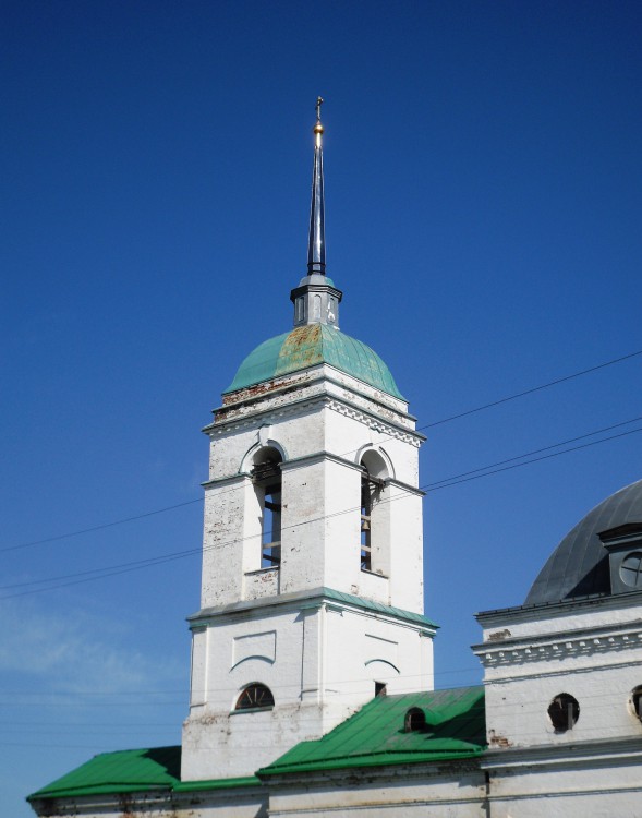 Церковь Петра и Павла, Кинделино (Кунгурский район и г. Кунгур, Пермский край). архитектурные детали, завершение колокольни