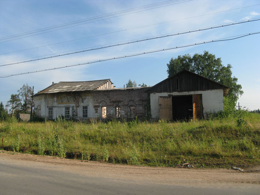 Церковь Благовещения Пресвятой Богородицы, Хозьмино (Вельский район, Архангельская область). общий вид в ландшафте