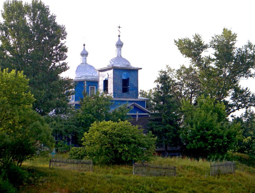 Церковь Георгия Победоносца, Козино (Рыльский район, Курская область). общий вид в ландшафте