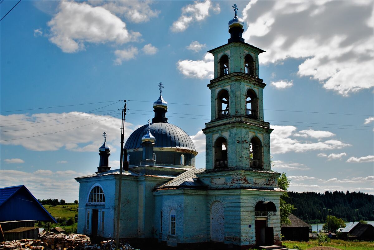 Церковь Александра Невского, Бым (Кунгурский район и г. Кунгур, Пермский край). общий вид в ландшафте