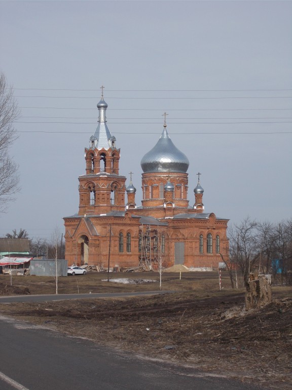 Церковь Параскевы Пятницы, Погорельцево (Железногорский район, Курская область). общий вид в ландшафте, Храм после реконструкции (2016 год март)