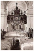 Церковь Успения Пресвятой Богородицы ("Десятинная", третья), Общий вид внутреннего убранства перед разрушением храма<br>, Старокиевская гора, Шевченковский район, Украина, г. Киев