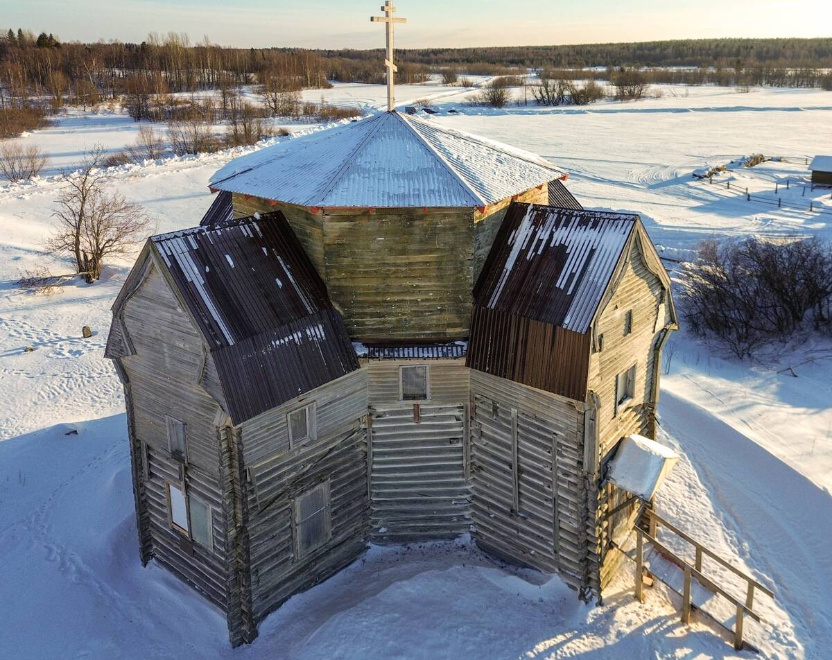 Церковь Николая Чудотворца, Верховье (Приморский район, Архангельская область). фасады