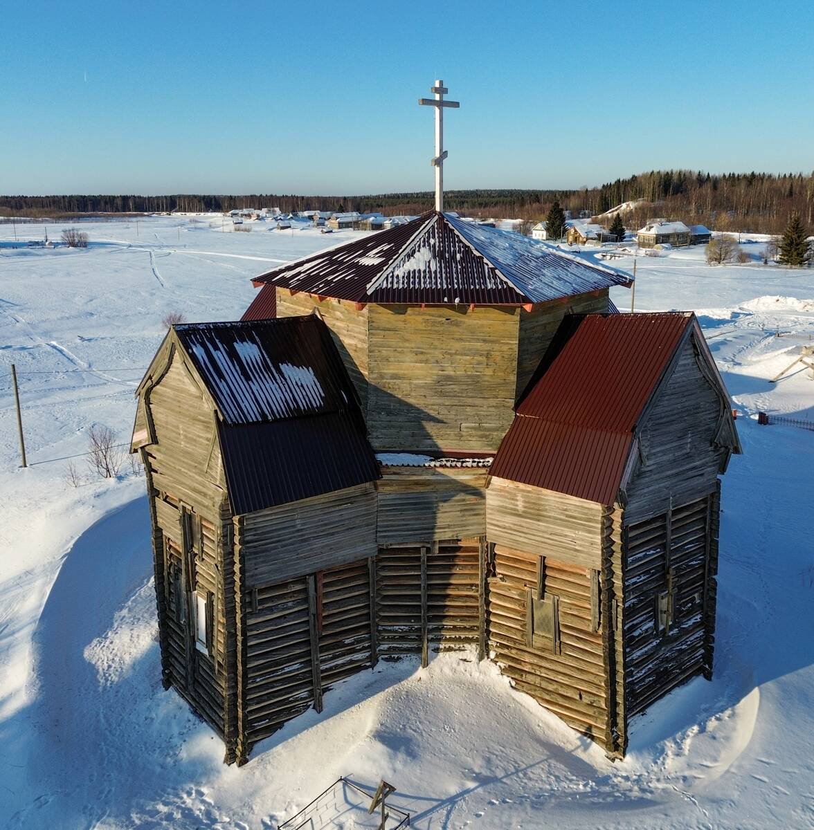 Церковь Николая Чудотворца, Верховье (Приморский район, Архангельская область). фасады