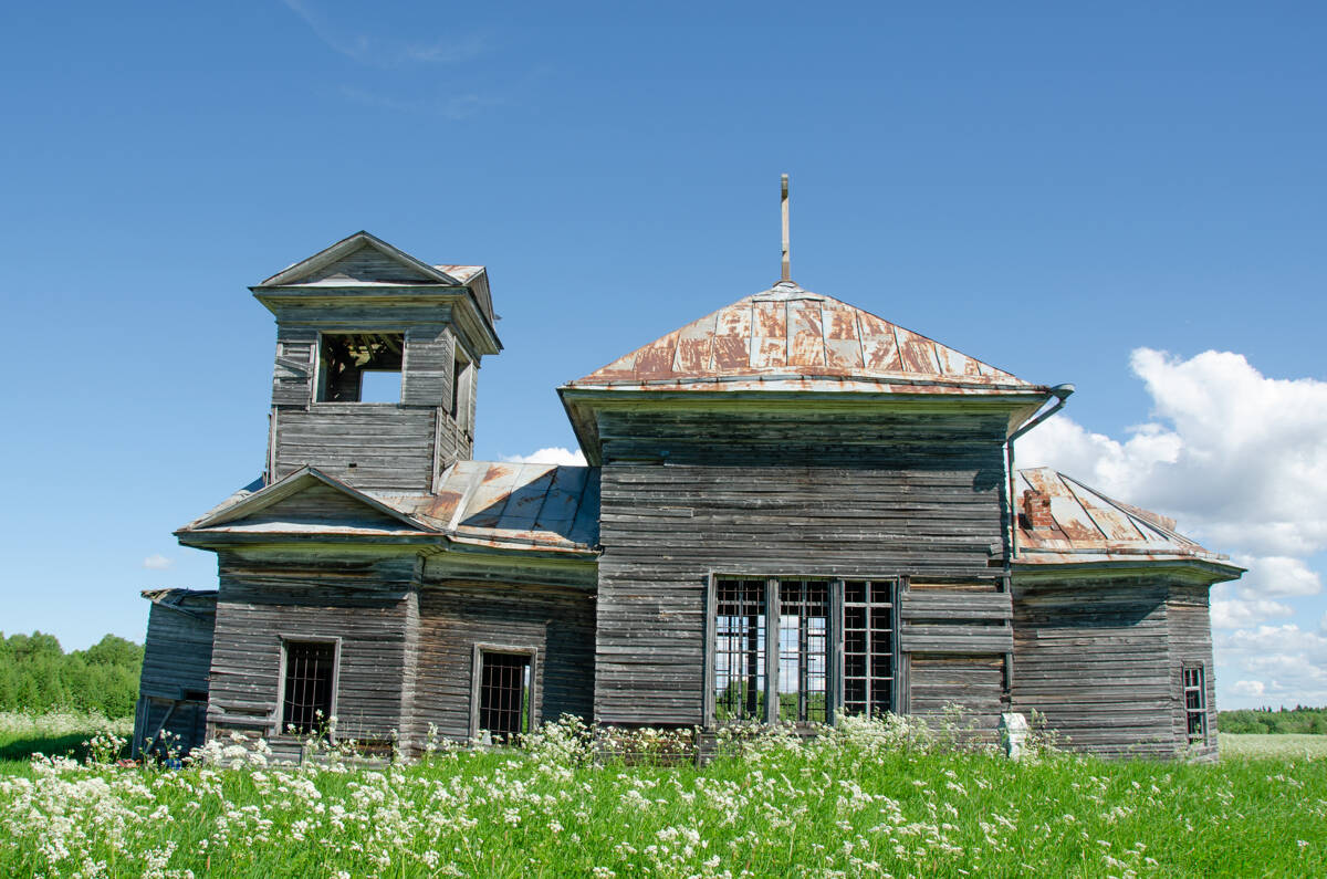 Церковь Трёх Святителей, Кадь (Приморский район, Архангельская область). фасады