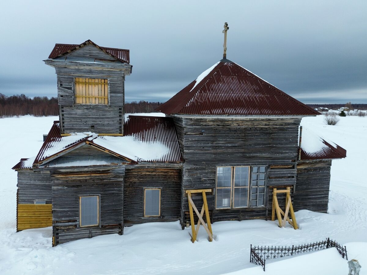 Церковь Трёх Святителей, Кадь (Приморский район, Архангельская область). фасады