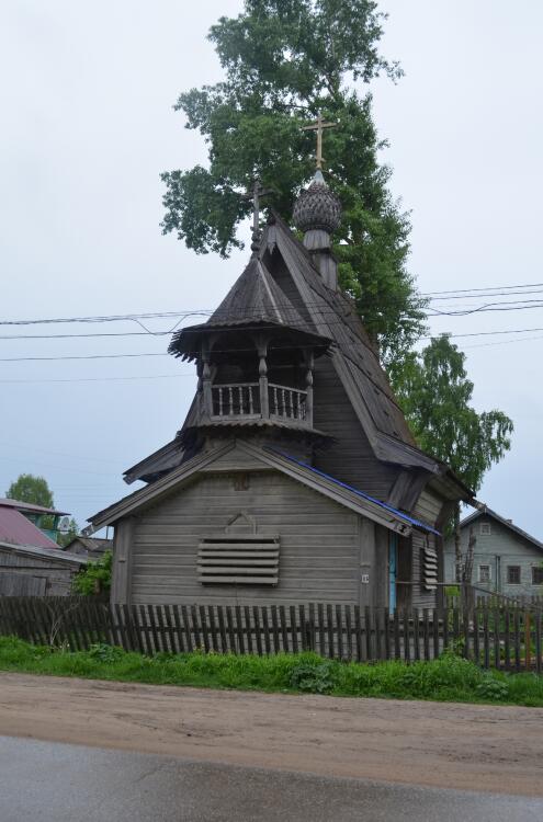 Часовня Покрова Пресвятой Богородицы и Александра Невского, Конёво (Плесецкий район, Архангельская область). фасады, Западный фасад