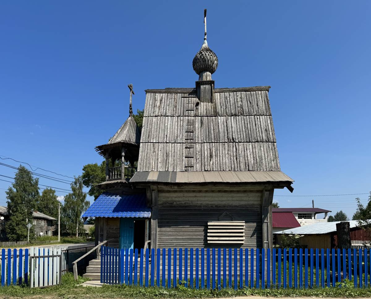 Южный фасад, фасады. Часовня Покрова Пресвятой Богородицы и Александра Невского, Конёво (Плесецкий район, Архангельская область)