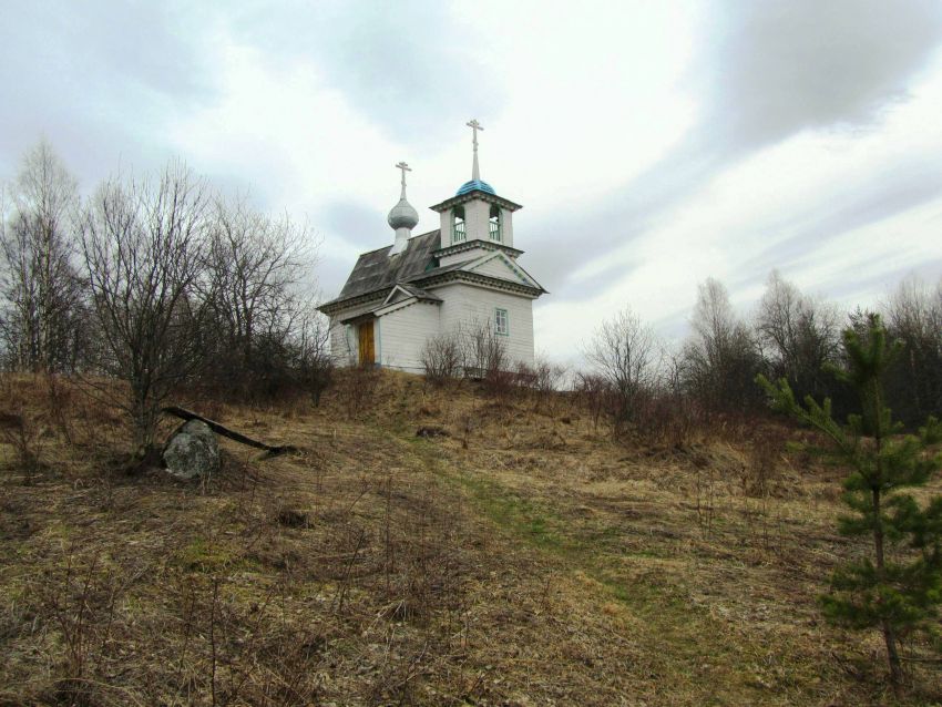 Часовня Зосимы и Савватия, Варварская, урочище (Каргопольский район, Архангельская область). фасады, вид с северо-запада