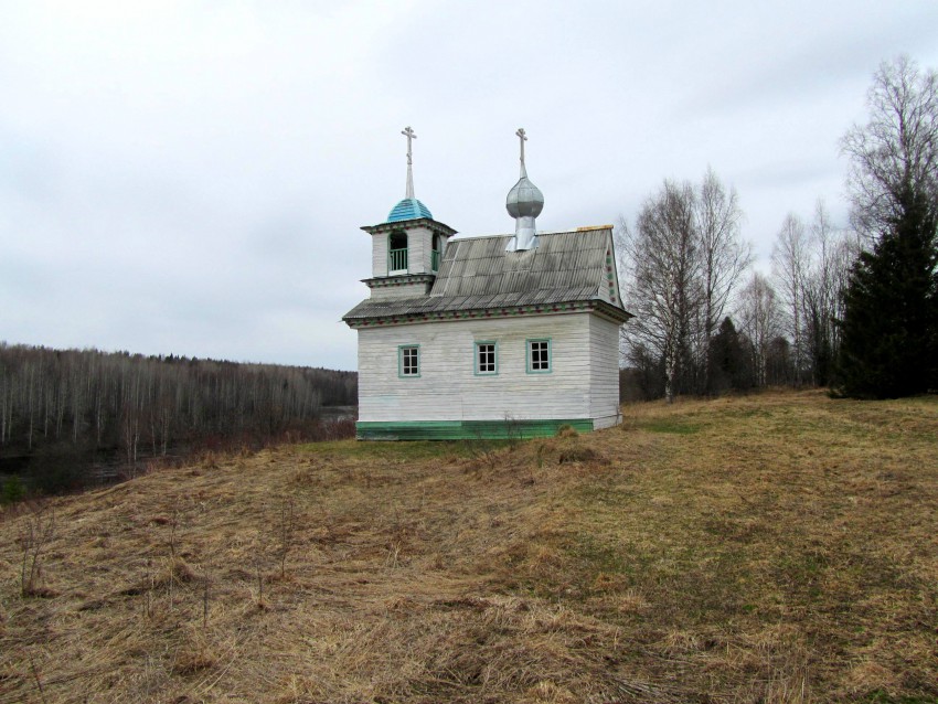 Часовня Зосимы и Савватия, Варварская, урочище (Каргопольский район, Архангельская область). фасады, вид с юга