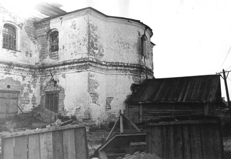 Церковь Рождества Христова, Семёновская (Троица) (Каргопольский район, Архангельская область). архивная фотография, Апсиды. Фото из паспорта Памятника архитектуры. 