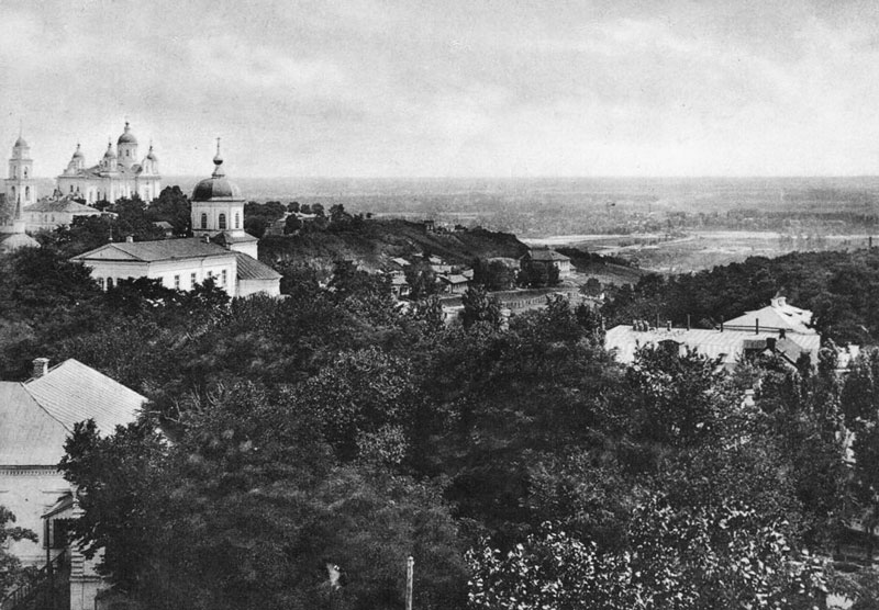 Церковь Николая Чудотворца, Полтава (Полтавский район, Украина, Полтавская область). архивная фотография, Вид южной части Полтавы, церковь Николая Чудотворца, фото 1908 г.