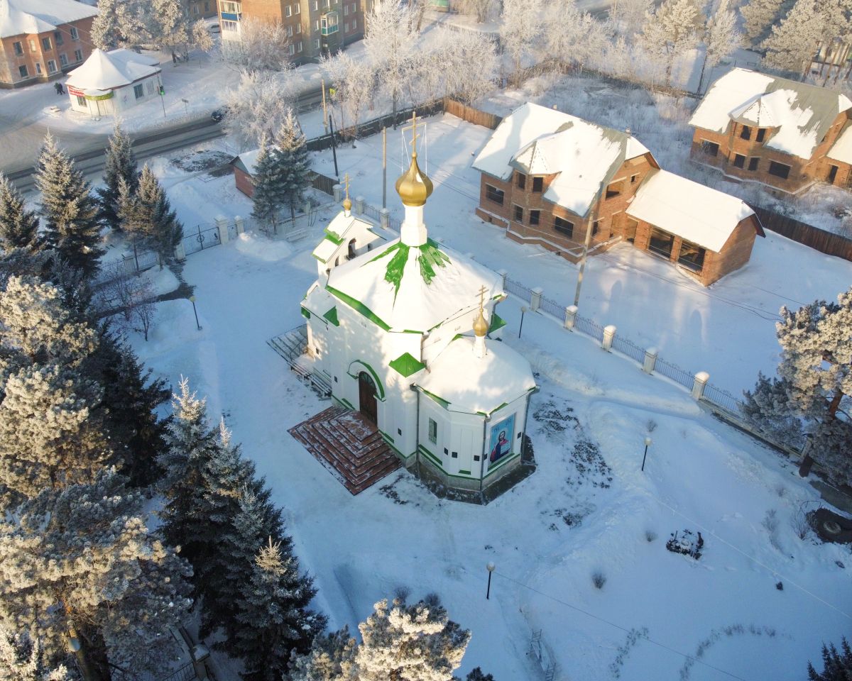 Канск. Церковь Андрея Первозванного. общий вид в ландшафте, Сверху