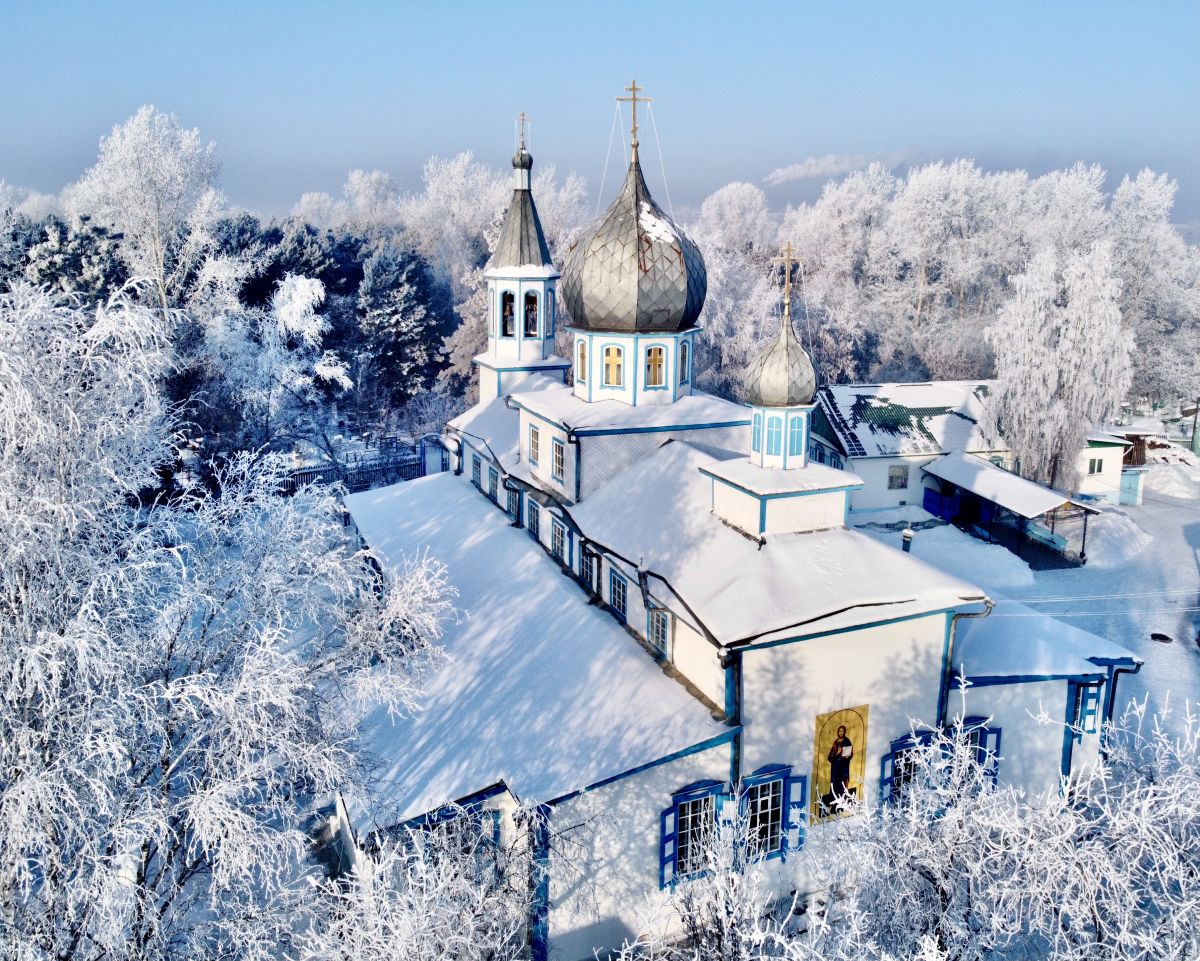 Церковь Спаса Всемилостивого, Канск (Канский район и г. Канск, Красноярский край). общий вид в ландшафте, Вид с ЮВ