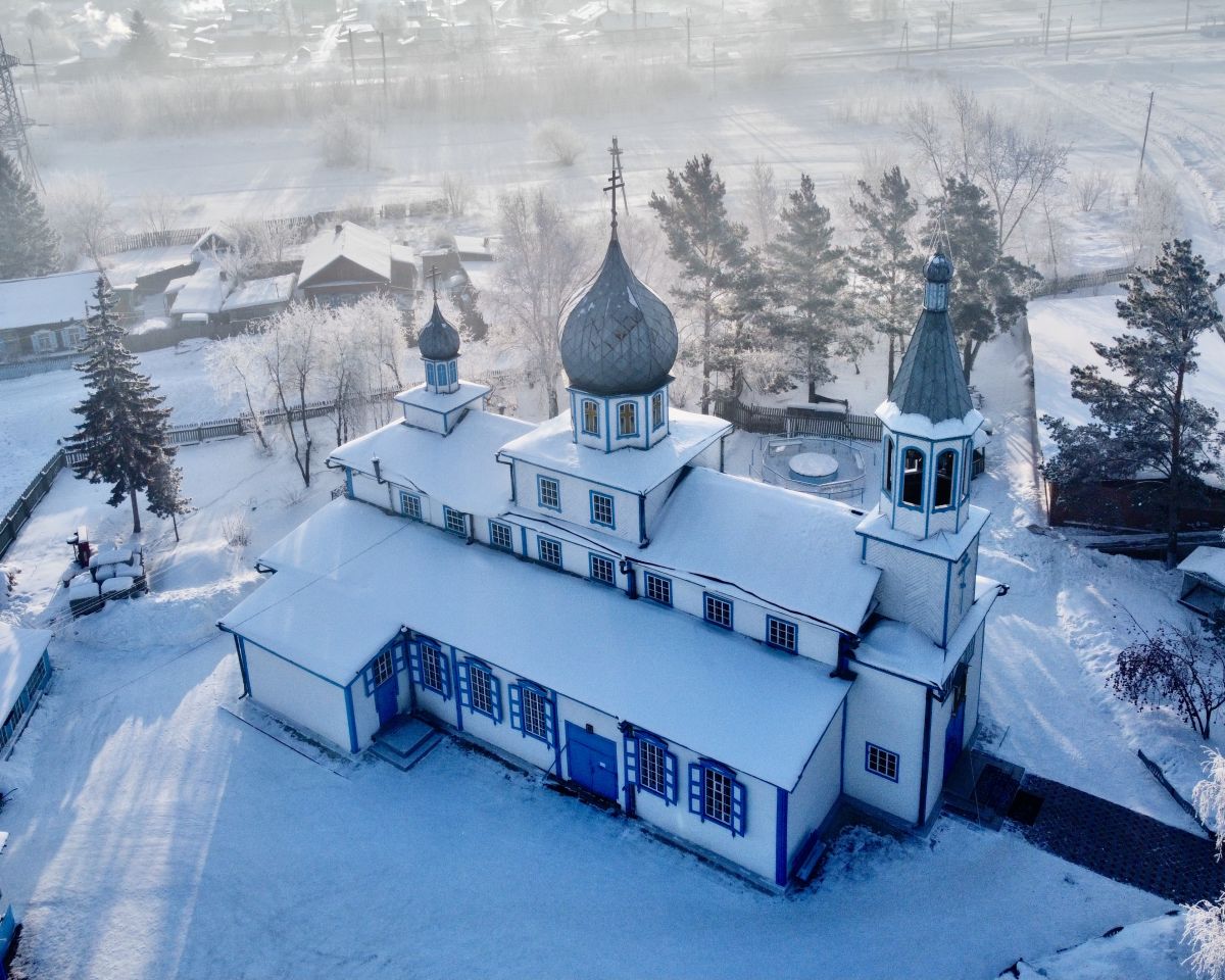 Церковь Спаса Всемилостивого, Канск (Канский район и г. Канск, Красноярский край). общий вид в ландшафте, Вид с СЗ