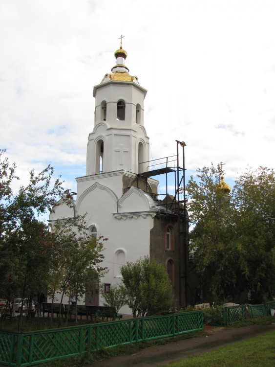 Бородино. Церковь Сергия Радонежского. фасады, Колокольня