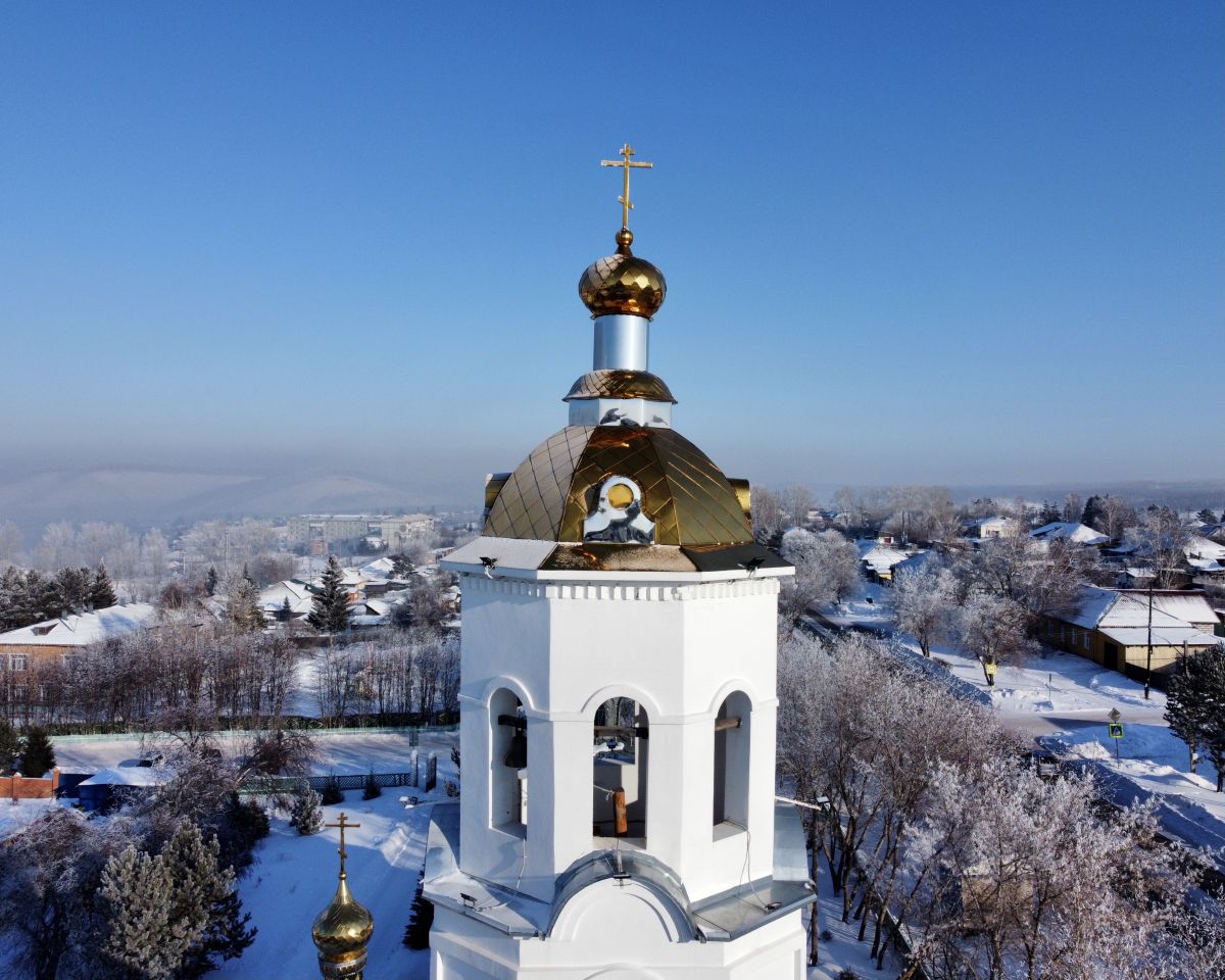 Церковь Сергия Радонежского, Бородино (Бородино, город, Красноярский край). архитектурные детали, Колокольня