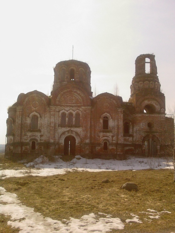 Церковь Зачатия Иоанна Предтечи, Маслово (Калининский район, Тверская область). общий вид в ландшафте