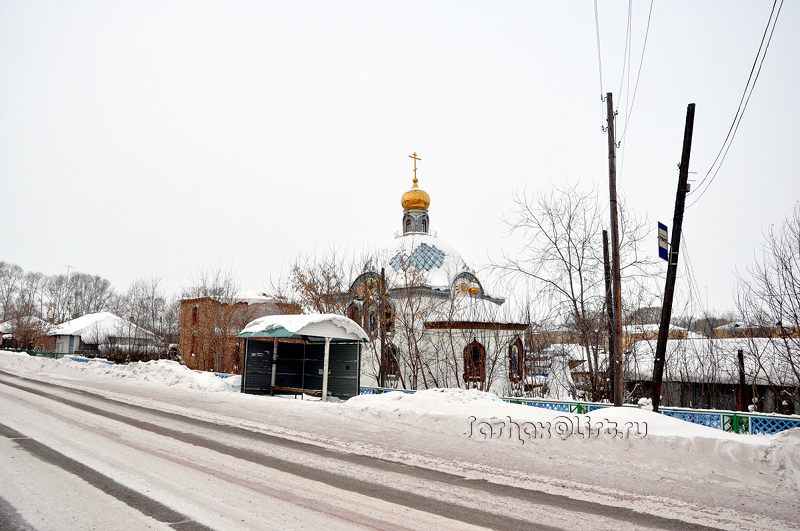 Церковь Сергия Радонежского, Бородино (Бородино, город, Красноярский край). общий вид в ландшафте