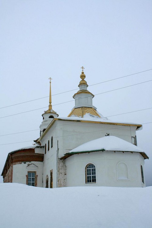 Церковь Стефана архидиакона, Ношуль (Прилузский район, Республика Коми). общий вид в ландшафте