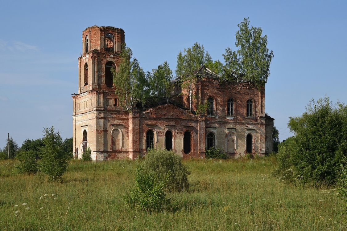 Горки (Погост Жукопа). Церковь Богоявления Господня. фасады, Вид с юга