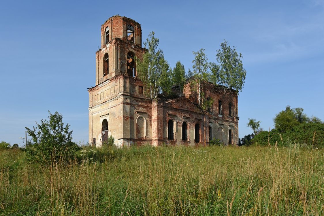 Горки (Погост Жукопа). Церковь Богоявления Господня. фасады, Вид с юго-запада