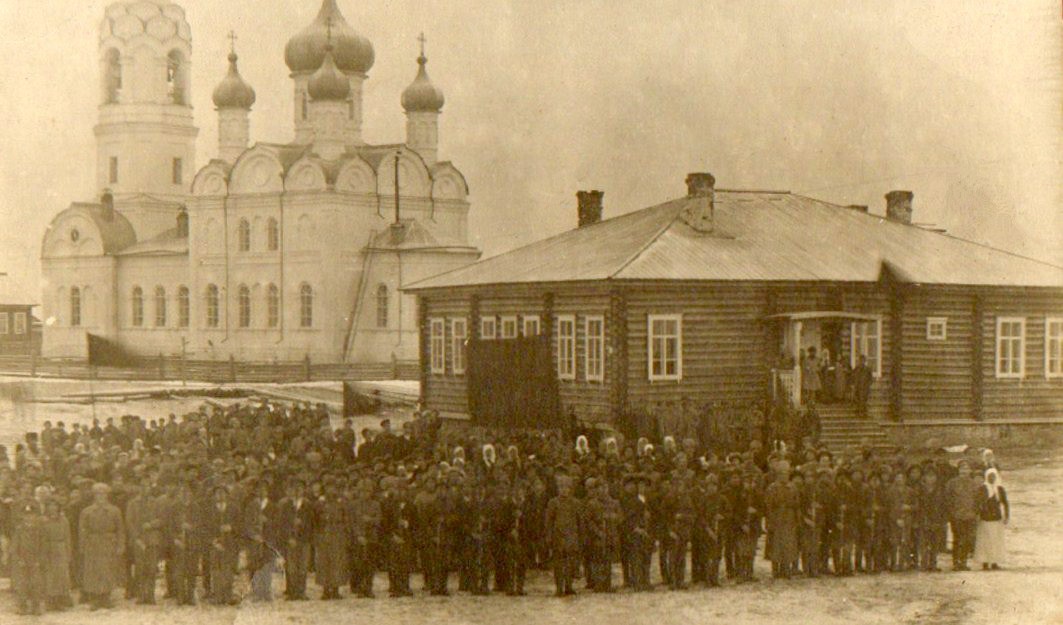 Церковь Сретения Господня, Руч (Усть-Куломский район, Республика Коми). архивная фотография, Фото 1928 года из фондов Корткеросского районного историко-краеведческого музея