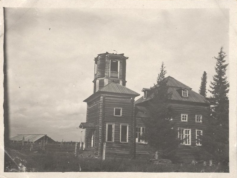 Подчерье. Церковь Петра и Павла. архивная фотография, Фото 1933 года из фондов Национального музея Республики Коми