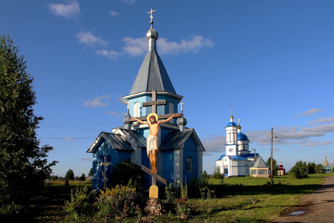 Ыбский Серафимовский женский монастырь, Ыб (Сыктывдинский район, Республика Коми). общий вид в ландшафте