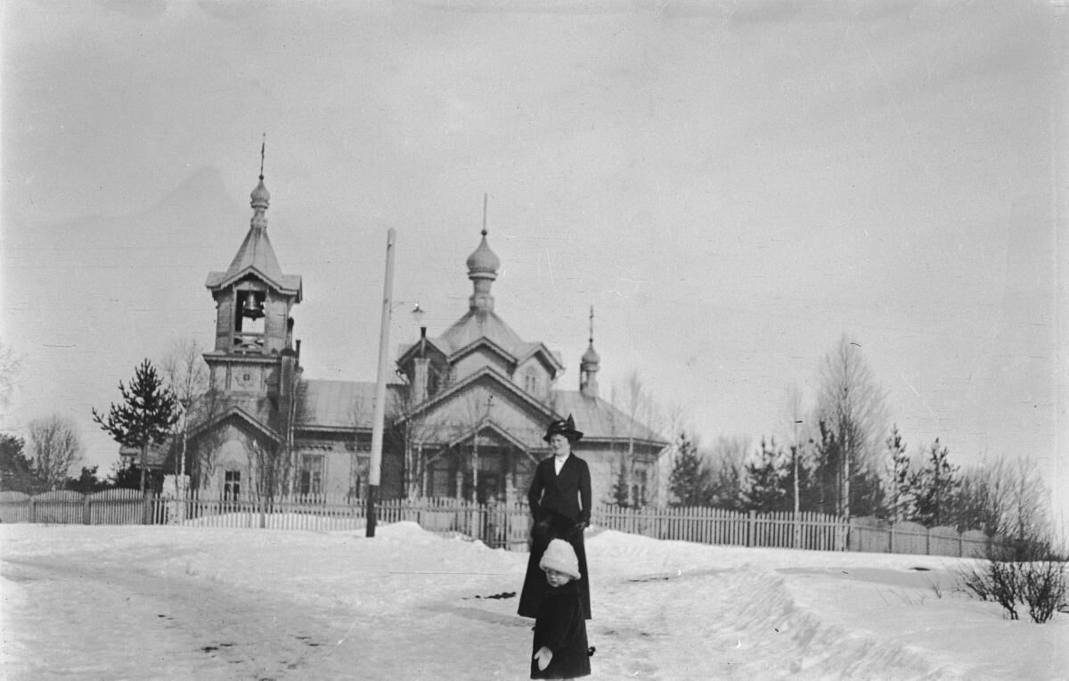 Церковь Николая Чудотворца, Йоэнсуу (Северная Карелия, Финляндия). архивная фотография, Фото 1910-ых годов с сайта www.finna.fi. Автор Hans Nilsen