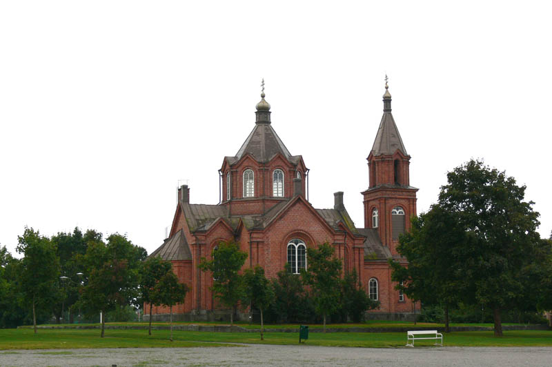 Церковь Николая Чудотворца, Вааса (Похьянмаа (Остроботния), Финляндия). общий вид в ландшафте