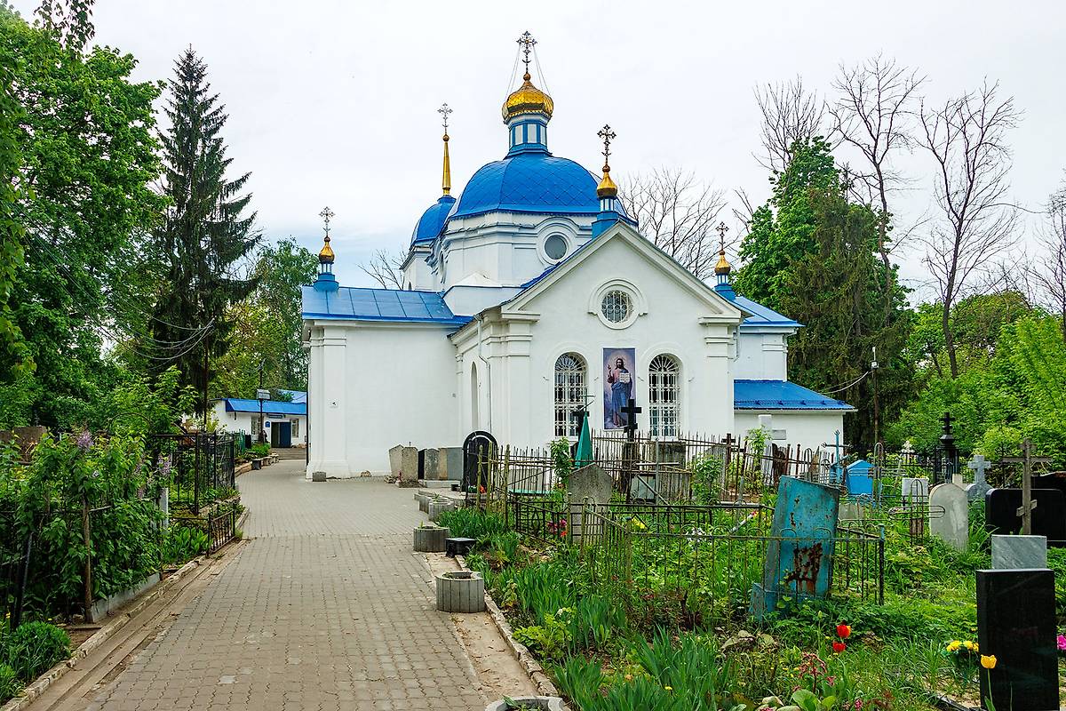общий вид в ландшафте. Церковь Преображения Господня, Липецк (Липецк, город, Липецкая область)