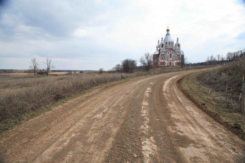 Николаевский. Никольский женский монастырь. Церковь Николая Чудотворца. общий вид в ландшафте