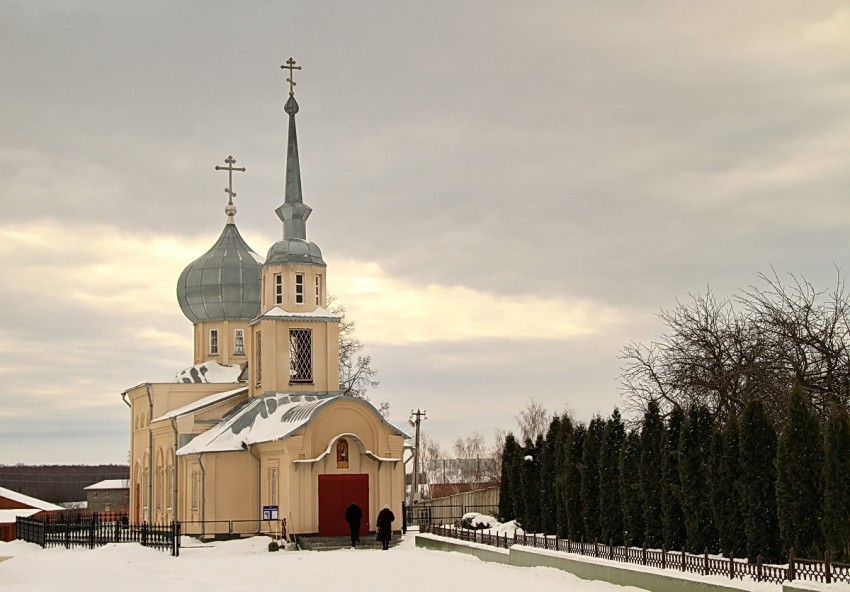 Казанский женский монастырь. Церковь Казанской иконы Божией Матери, Колюпаново (Алексинский район и пос. Новогуровский, Тульская область). общий вид в ландшафте