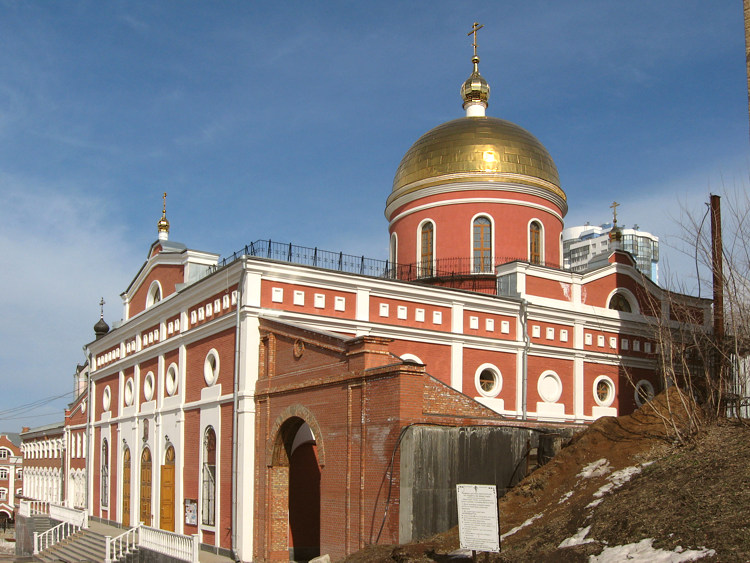 Самара. Иверский женский монастырь. Церковь Иверской иконы Божией Матери. фасады