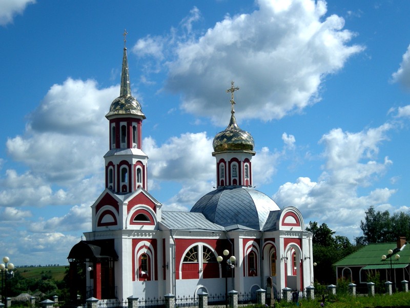 Церковь Татианы великомученицы, Бобрава (Ракитянский район, Белгородская область). общий вид в ландшафте