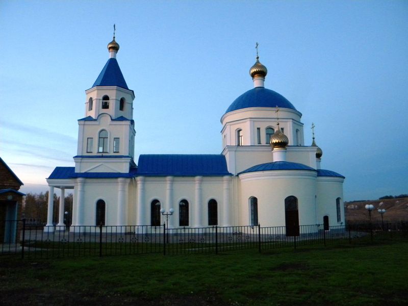 Церковь Рождества Пресвятой Богородицы, Богородское (Новооскольский район, Белгородская область). общий вид в ландшафте