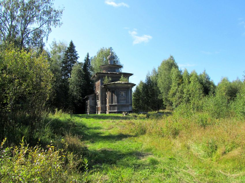 Фоминская (Васютинский погост, Дьяконцы). Церковь Илии Пророка. общий вид в ландшафте