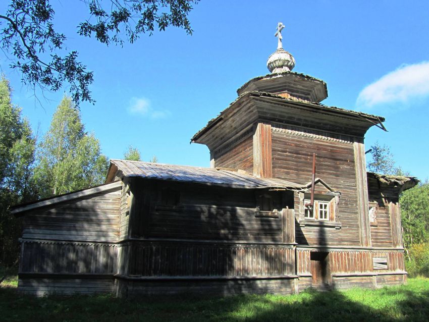 Церковь Илии Пророка, Фоминская (Васютинский погост, Дьяконцы) (Верхнетоемский район, Архангельская область). фасады, вид с юго-запада
