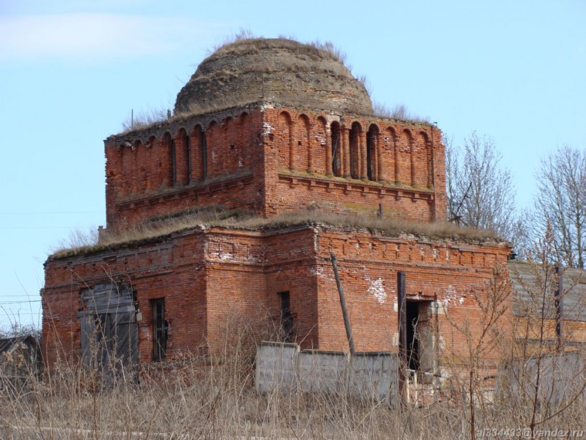 Церковь Николая Чудотворца, Маяк (Заокский район, Тульская область). фасады, До реставрации
