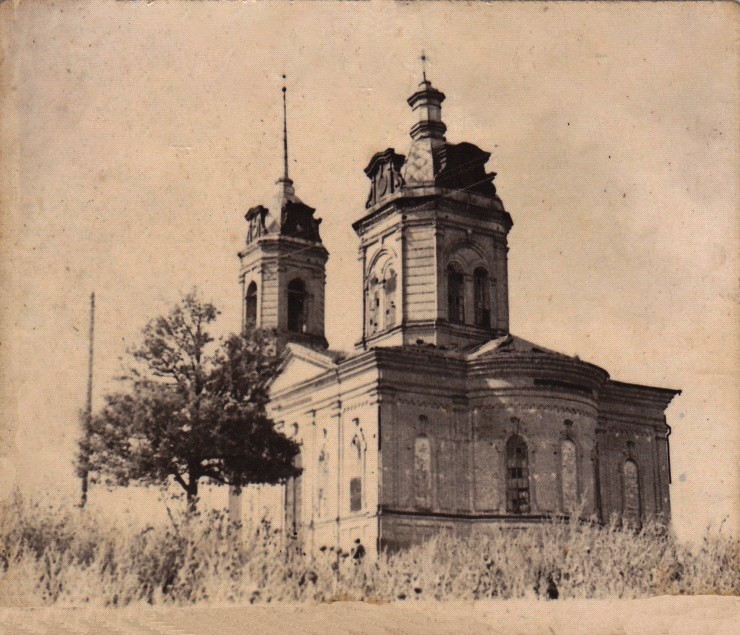 Вишнево. Церковь Покрова Пресвятой Богородицы. архивная фотография, Частная коллекция. Фото 1920-х годов