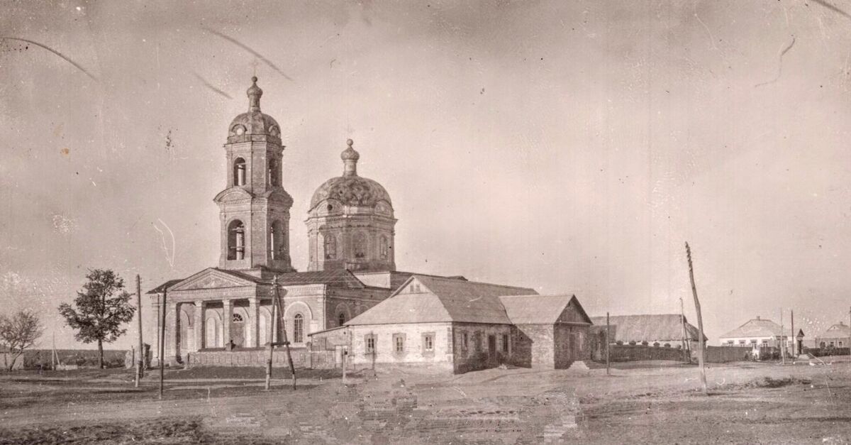 Церковь Параскевы Пятницы, Песчаное (Беловский район, Курская область). архивная фотография, Фото около 1950-х гг. Из открытых источников