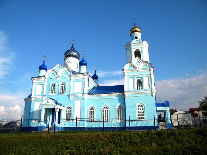 Церковь Покрова Пресвятой Богородицы, Илек (Беловский район, Курская область). общий вид в ландшафте